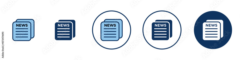 News icon Thin line art isolated News icon Thin line art isolated