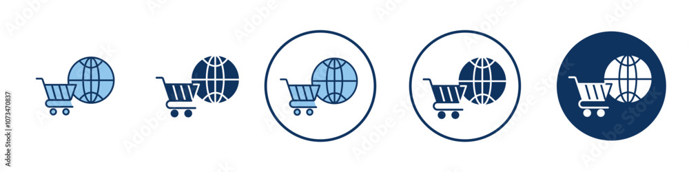 Online shopping icon Thin line art isolated Online shopping icon Thin line art isolated