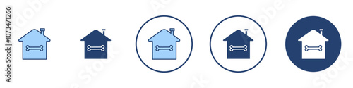 Pet House icon Thin line art isolated