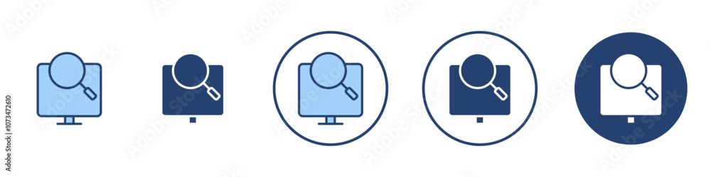 Search online icon Thin line art isolated Search online icon Thin line art isolated