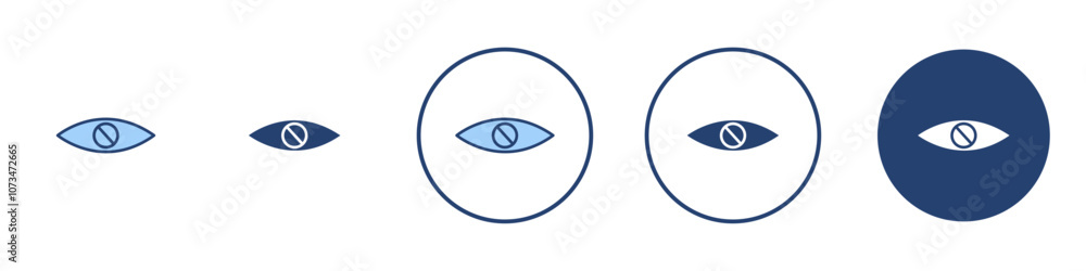 Sensitive content icon Thin line art isolated Sensitive content icon Thin line art isolated