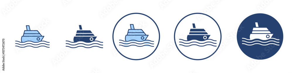 Ship icon Thin line art isolated Ship icon Thin line art isolated