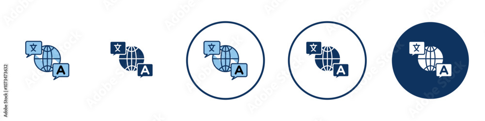 Translation icon Thin line art isolated Translation icon Thin line art isolated