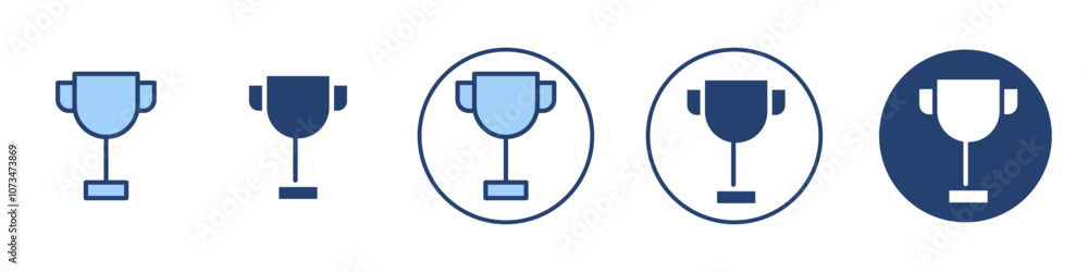Trophy icon Thin line art isolated Trophy icon Thin line art isolated