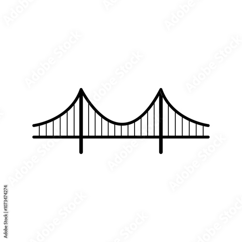 bridge isolated on white background.