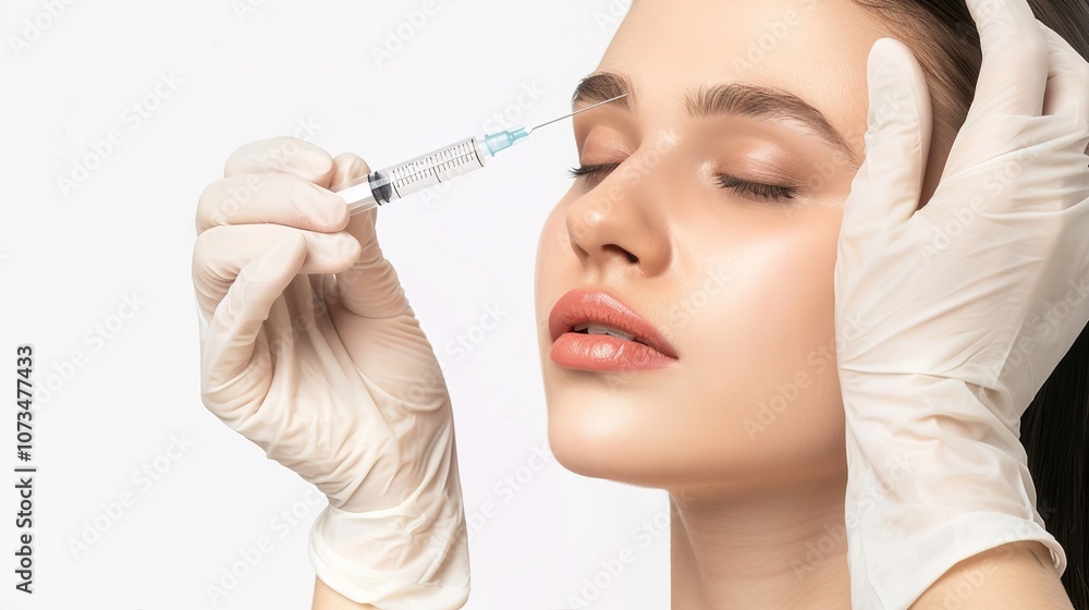 Injection with a Syringe Isolated on White Background - a clinical and precise visual. The injection with a syringe isolated on the white background creates a clean and sterile look. It gives the impr Injection with a Syringe Isolated on White Background - a clinical and precise visual. The injection with a syringe isolated on the white background creates a clean and sterile look. It gives the impr