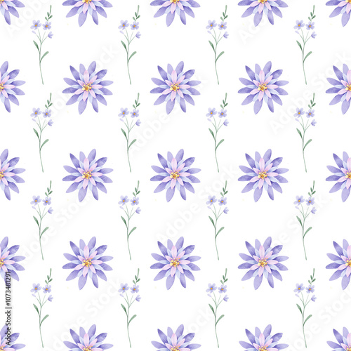 Seamless floral pattern, watercolor background with flowers. Repeat fabric wallpaper print texture. Perfectly for wrapped paper, backdrop.