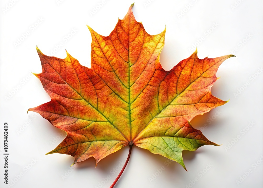 Maple Leaf Photorealistic White Background AI Art Maple Leaf Photorealistic White Background AI Art