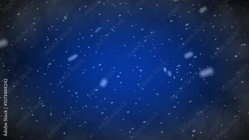 Falling snow on a blue background animation Falling snow on a blue background animation