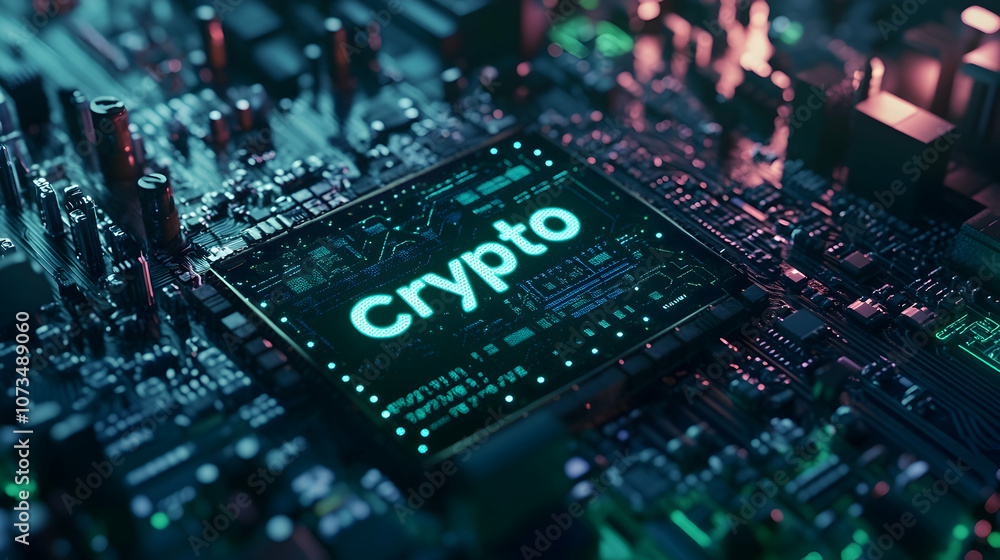 Obraz premium A close-up of a circuit board with the word 