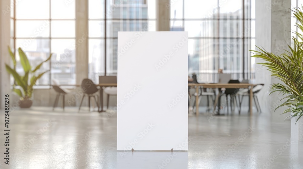 Modern Standee Mockup in Trendy Coworking Space with Creative Professionals - Ideal for Entrepreneurial Events Promotion Modern Standee Mockup in Trendy Coworking Space with Creative Professionals - Ideal for Entrepreneurial Events Promotion