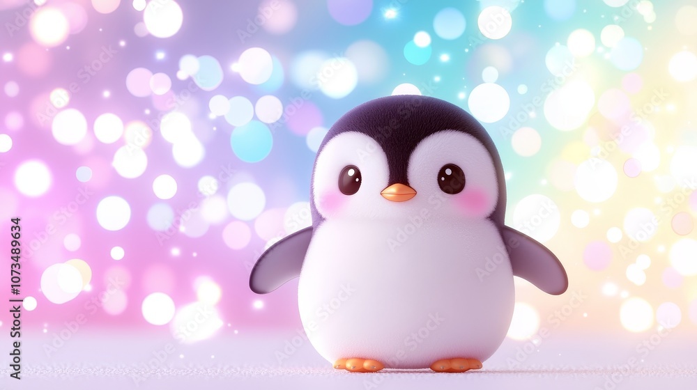Cute animated penguin brings joy and whimsy to your digital artwork portfolio Cute animated penguin brings joy and whimsy to your digital artwork portfolio