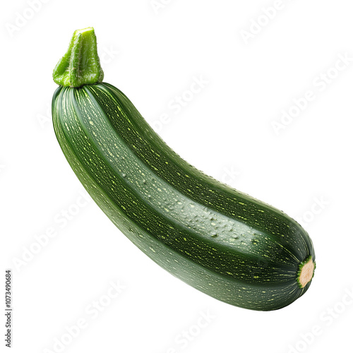 Fresh zucchini isolated on white background