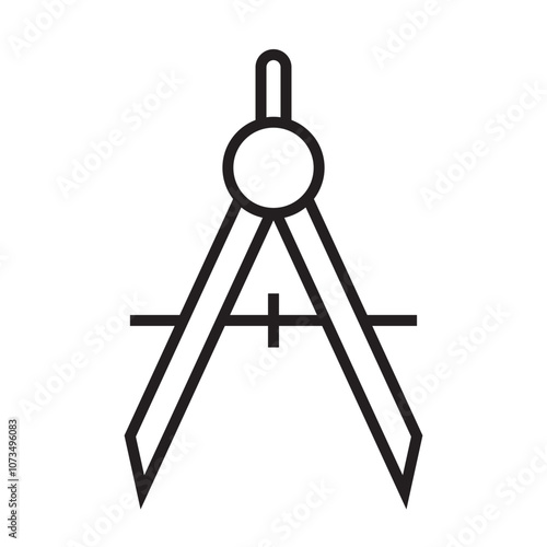 Drafting Compass Icon Design