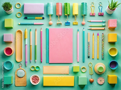 Pastel Stationery Flat Lay for Job Training