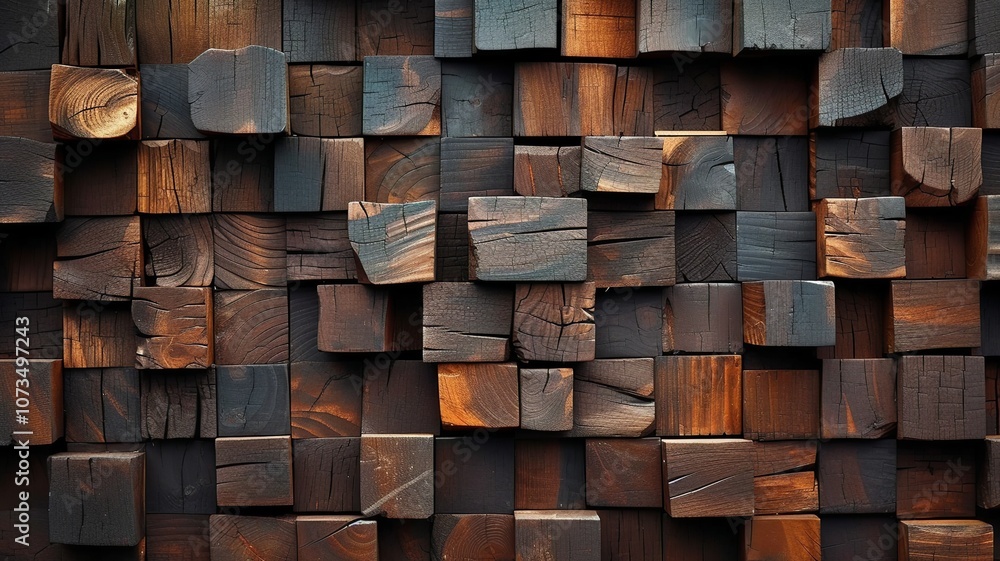 Image generated by Ai. Special wallpaper with wood effect.