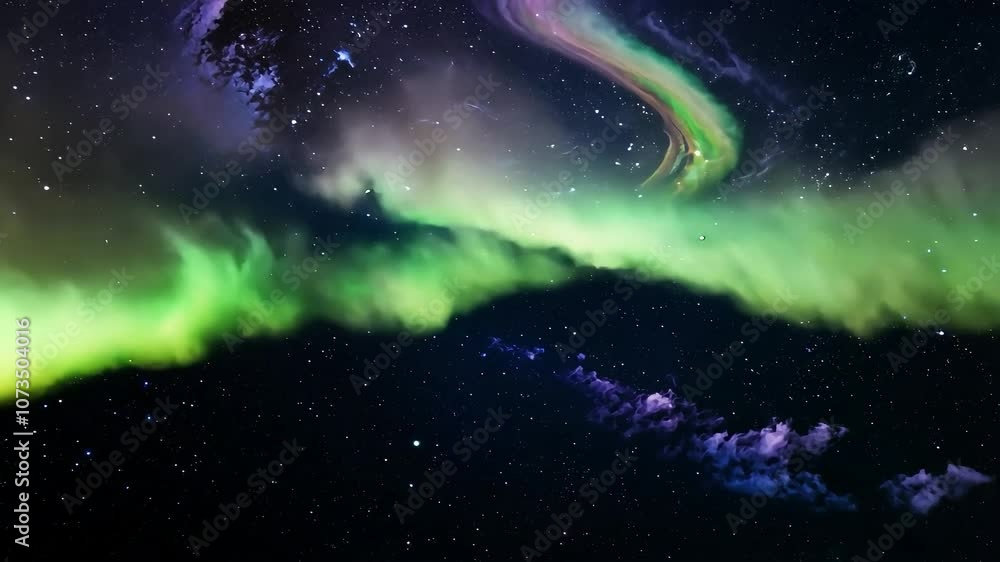 Galactic Aurora Display A breathtaking aurora spreading across the galaxy, creating vibrant and dynamic light shows Galactic Aurora Display A breathtaking aurora spreading across the galaxy, creating vibrant and dynamic light shows
