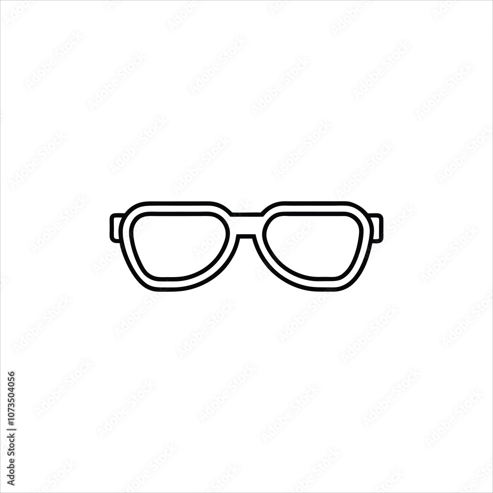 Fototapeta premium Sunglass Outline ClipArt Design - Glasses Vector illustration