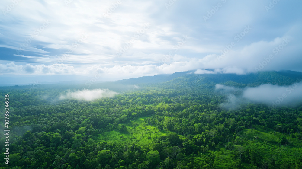 Naklejka premium Sustainable Development Forest Digital Graphics Renewal