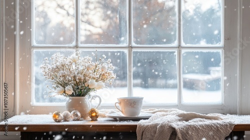 A Cozy Winter Windowsill wi...