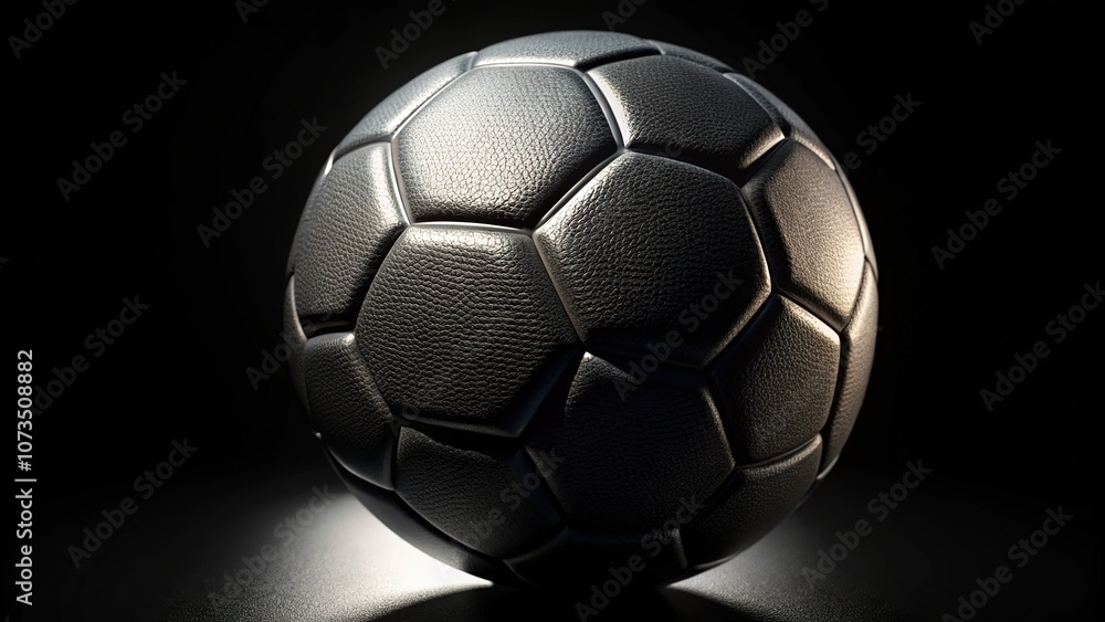 Soccer Ball Silhouette Mockup - Realistic 3D Render Soccer Ball Silhouette Mockup - Realistic 3D Render