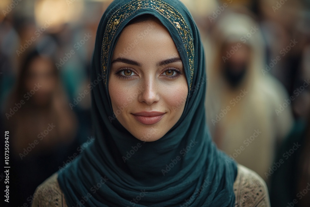 Individuals different faiths stand together linking arms and smiling. Their diverse religious symbols promote message unity and mutual respect neutral setting. Individuals different faiths stand together linking arms and smiling. Their diverse religious symbols promote message unity and mutual respect neutral setting.