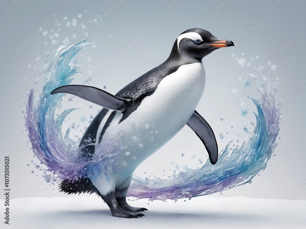 Obraz premium A full-body surrealistic penguin