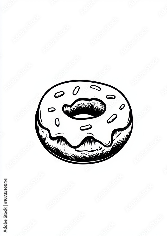 A donut with sprinkles on top A donut with sprinkles on top