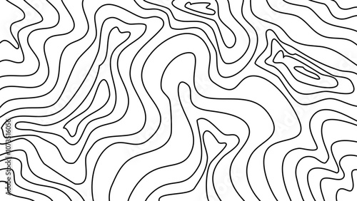 Countour Wavy Line Abstract Background