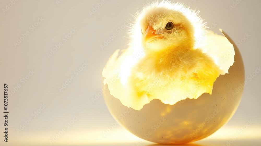 Glowing Soft Creature Emerges from Cracked Egg Glowing Soft Creature Emerges from Cracked Egg