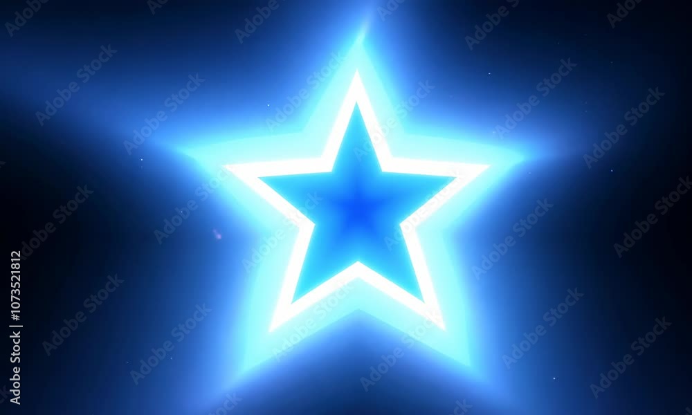 Loop center flickering golw blue star optical lens flares shine light animation art on black abstract background. Lighting lamp rays effect dynamic bright video footage Loop center flickering golw blue star optical lens flares shine light animation art on black abstract background. Lighting lamp rays effect dynamic bright video footage