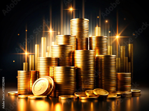 Modern Financial Background with Abstract Graphs, Data Analytics, and Stock Market Icons – Perfect for Business and Investment Concepts