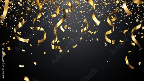 Gold Confetti Overlay: Use a black gradient background sprinkled with golden confetti to create a festive atmosphere for the sale.