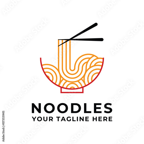 noodle ramen soup bowl logo design concept idea