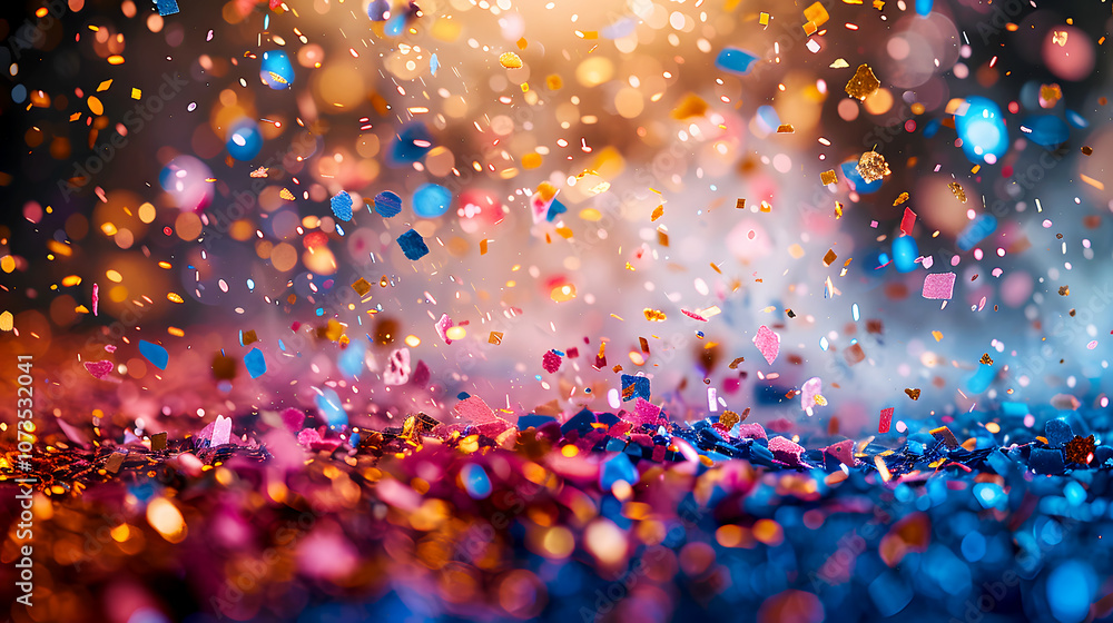 Colorful Confetti Explosion in the Air Colorful Confetti Explosion in the Air