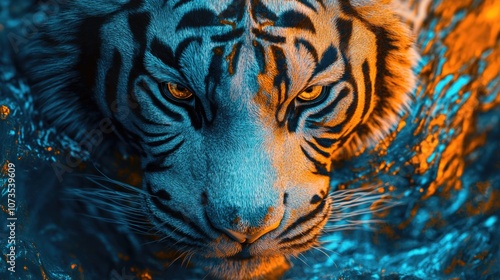 Wallpaper Mural Tiger Portrait Torontodigital.ca