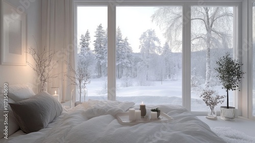White Bedroom with a View o...