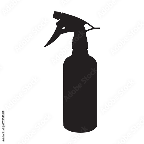 Salon spray bottle silhouette. Salon spray bottle on white background. Spray bottle icon vector sign illustration design.