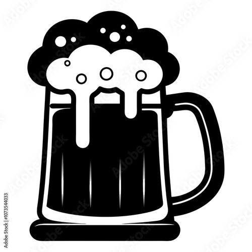 Beer Mug Silhouette vector illustration