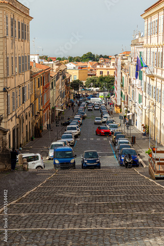 Belardi Street in Genzano di Roma. Lazio, Italy