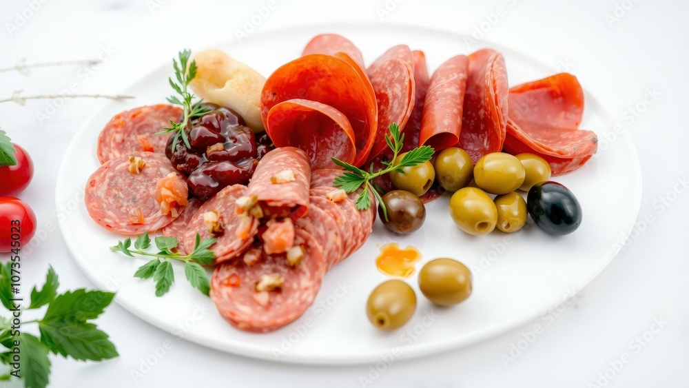 Gourmet Delight: Artisan Charcuterie Board with Salami, Olives, and Fresh Herbs - Perfect for Entertaining or Gourmet Gift Gourmet Delight: Artisan Charcuterie Board with Salami, Olives, and Fresh Herbs - Perfect for Entertaining or Gourmet Gift