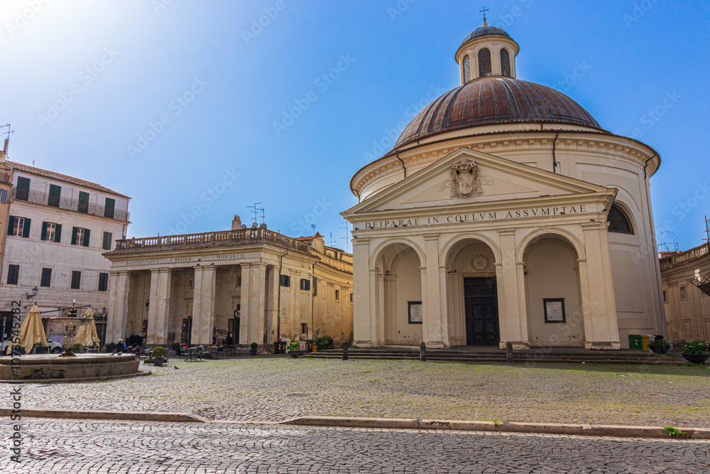 Obraz premium The church of Santa Maria Assunta in Ariccia, Italy