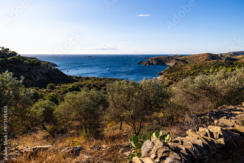 Bay of Portlligat and Pointe des Caials in Cadaqués from the hiking trails of Cap de Creus