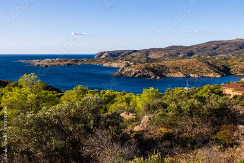 Bay of Portlligat and Pointe des Caials in Cadaqués from the hiking trails of Cap de Creus