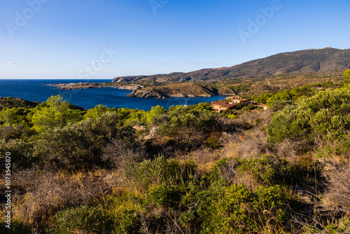 Bay of Portlligat and Pointe des Caials in Cadaqués from the hiking trails of Cap de Creus