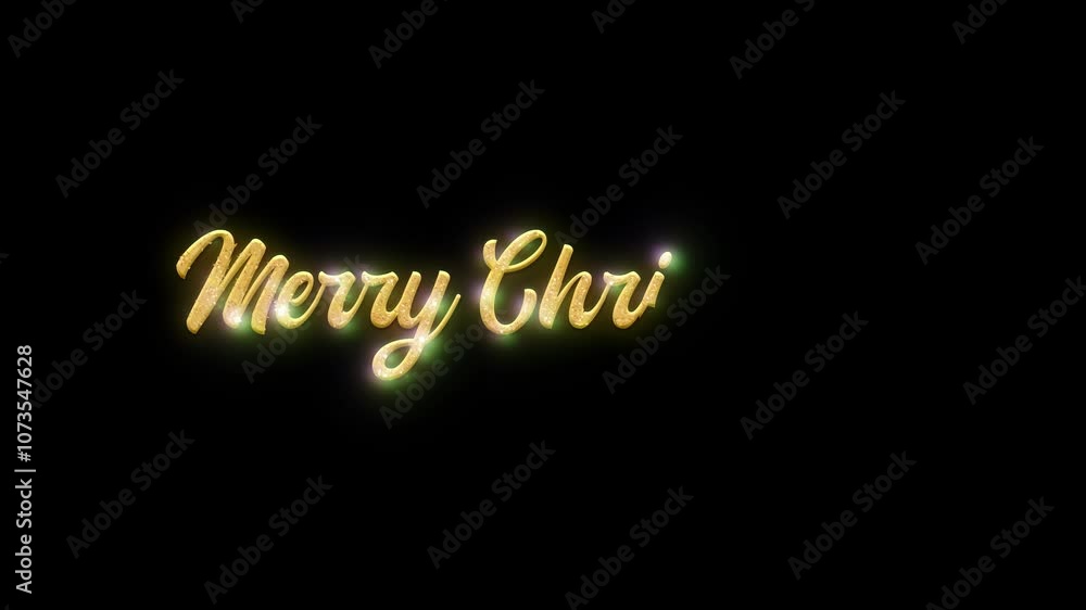 merry christmas text with sparkle and glitter effect, 4K footage animation merry christmas text with sparkle and glitter effect, 4K footage animation