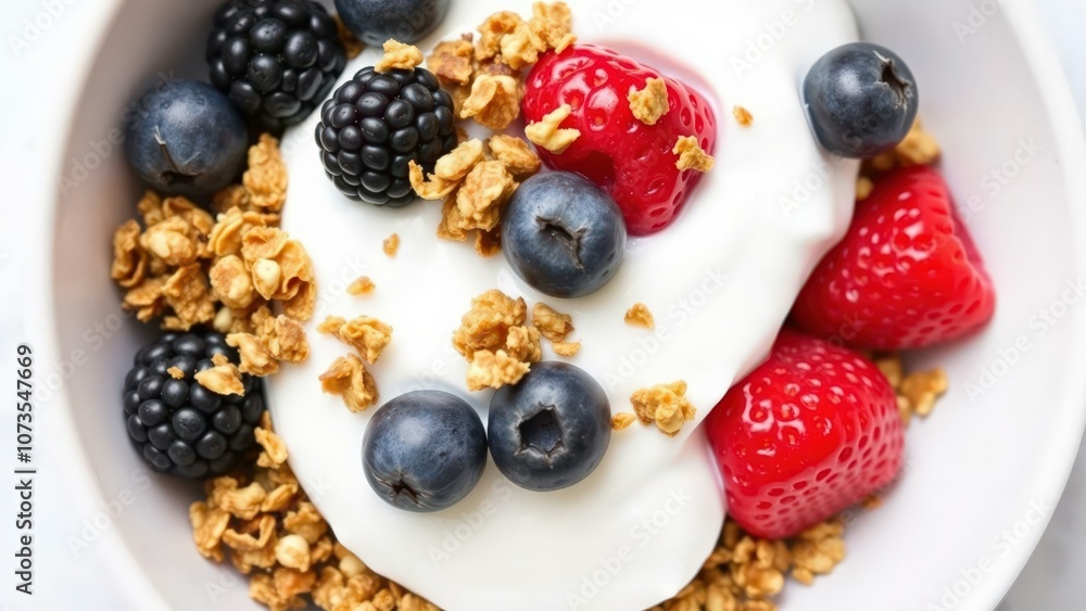 Start Your Day Right with This Delicious and Nutritious Yogurt Berry Granola Bowl - Perfect for a Healthy Breakfast or Snack Start Your Day Right with This Delicious and Nutritious Yogurt Berry Granola Bowl - Perfect for a Healthy Breakfast or Snack