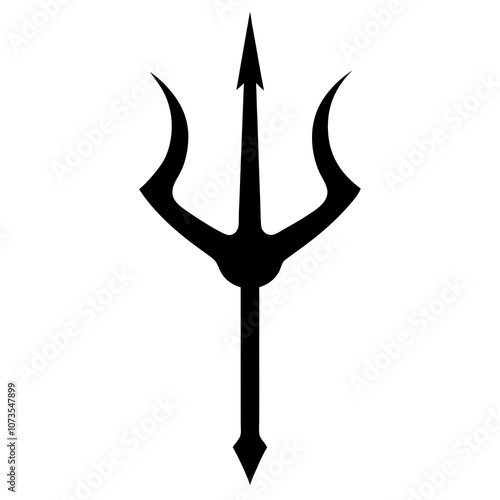 Trident Silhouette vector illustration