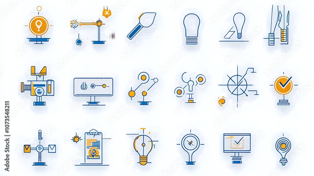 Set of Assurance Icons in Clean Line Style for Web Design Includes Symbols for Inspection Testing Certification Validation and Approval on a Simple White Background Set of Assurance Icons in Clean Line Style for Web Design Includes Symbols for Inspection Testing Certification Validation and Approval on a Simple White Background