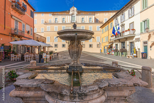 Piazza della Libertà. Castel Gandolfo, Italy photo